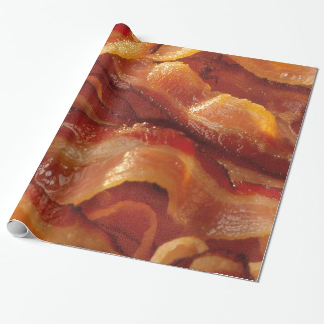 Hot Sizzling Strips of Bacon Wrapping Paper (Unrolled)