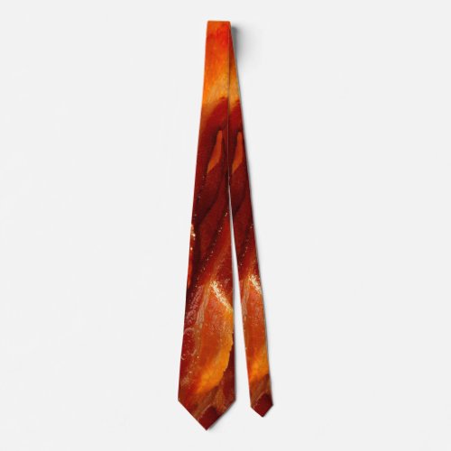 Hot Sizzling Yummy Salty Bacon Texture Tie