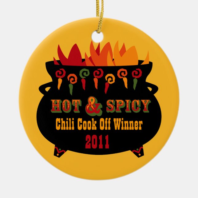 Hot & Spicy Chili Cook Off Ornament (Front)