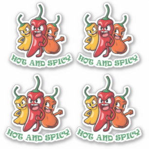 Hot Spicy Chilli Peppers Sticker