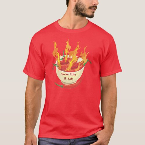 Hot Spicy Peppers on Fire T_Shirt