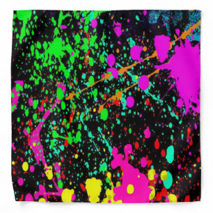 Hot Splatter Paint  Bandana