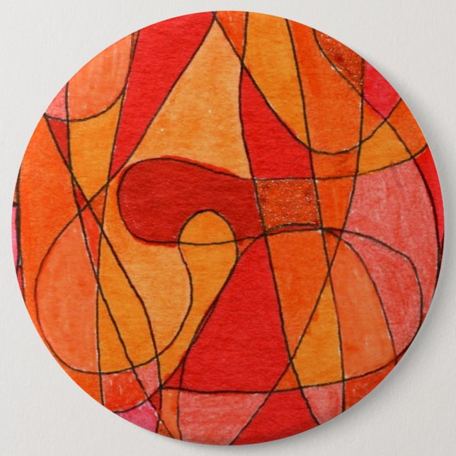 "Hot Spot" Abstract Art Button (Front)
