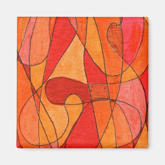"Hot Spot" Abstract Art Magnet (Front)