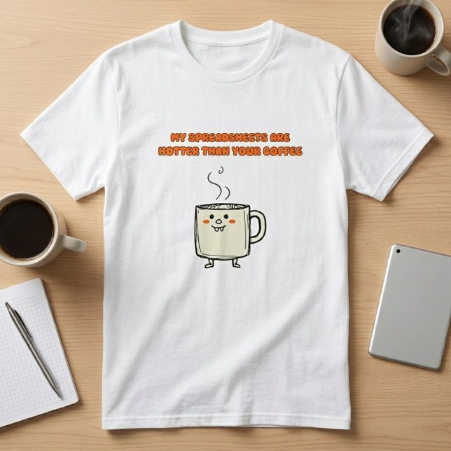 Hot Spreadsheets Office Humor Data Lover Design T-Shirt (Creator Uploaded)