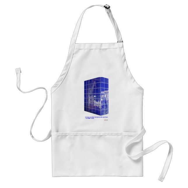 Hot Springs, AR BlueTile Reflection Gifts Apparel Adult Apron (Front)