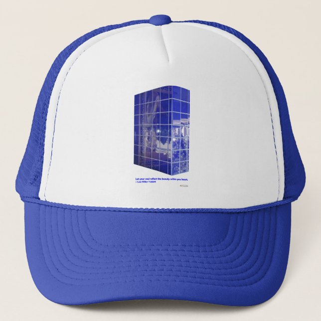 Hot Springs, AR BlueTile Reflection Gifts Apparel Trucker Hat (Front)