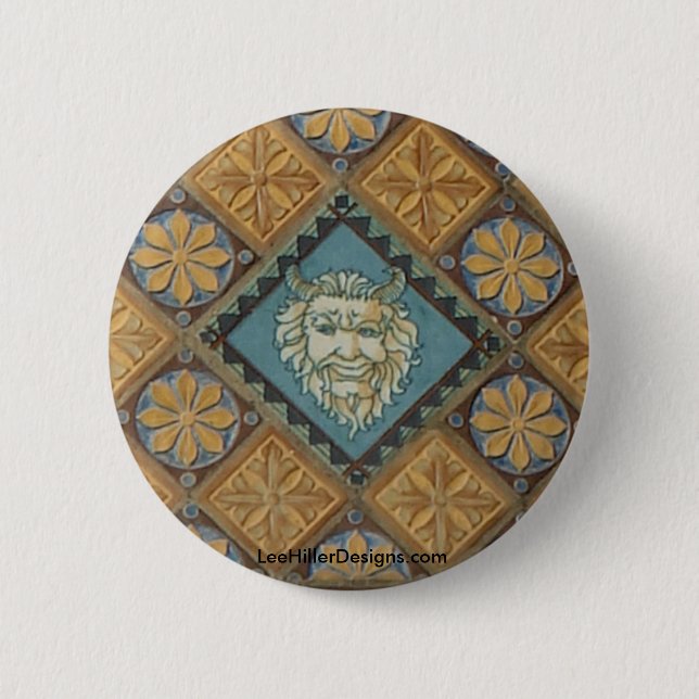 Hot Springs, AR Quapaw Dome Tiles Gifts Apparel Pinback Button (Front)