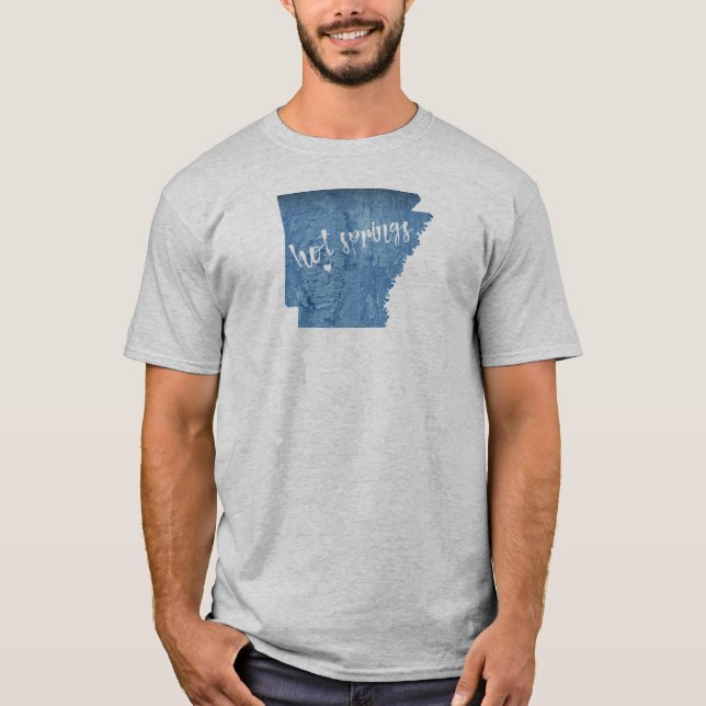 Hot Springs Arkansas Wood Grain T-Shirt (Front)