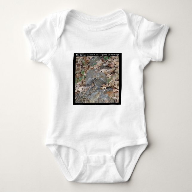 Hot Springs Mountain, AR Squirrel Camouflage Gifts Baby Bodysuit (Front)