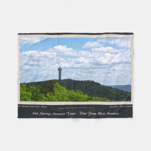 Hot Springs Mountain Tower Centennial Ed Fleece Blanket