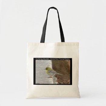 Hot Springs Mt Female Black Throated Warbler Gifts Tote Bag by leehillerloveadvice at Zazzle