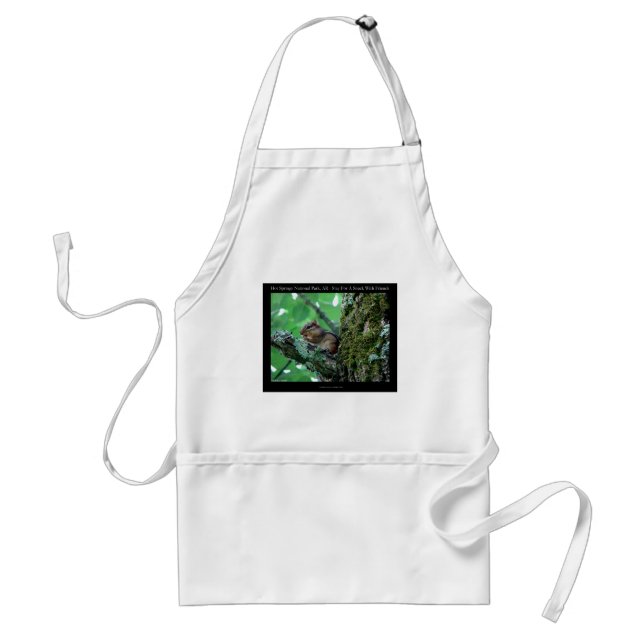 Hot Springs National Park, AR Chipmunk Snack Gifts Adult Apron (Front)