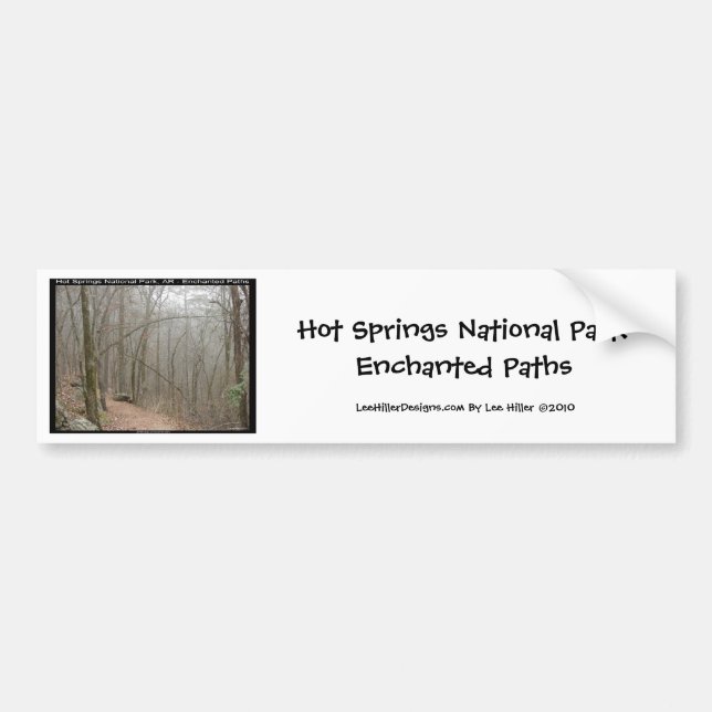 Hot Springs National Park, AR - Enchanted Paths Bumper Sticker (Front)