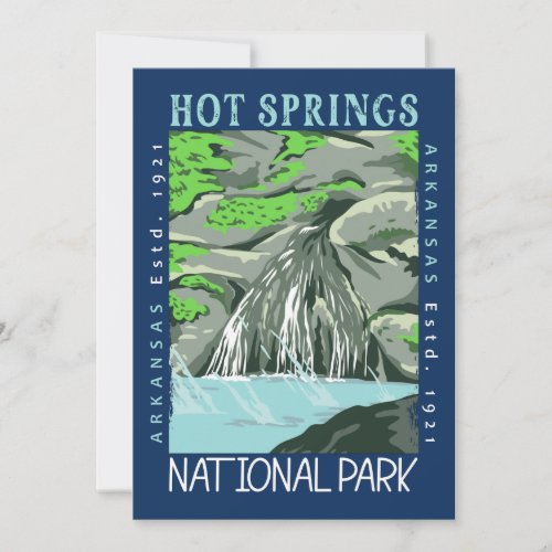 Hot Springs National Park Arkansas Distressed  Holiday Card