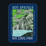 Hot Springs National Park Arkansas Distressed  Magnet<br><div class="desc">Hot Springs vector artwork design. The park is in central Garland County,  Arkansas,  adjacent to the city of Hot Springs,  the county seat.</div>