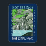 Hot Springs National Park Arkansas Distressed  Magnet<br><div class="desc">Hot Springs vector artwork design. The park is in central Garland County,  Arkansas,  adjacent to the city of Hot Springs,  the county seat.</div>