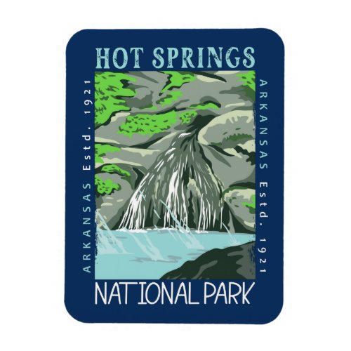 Hot Springs National Park Arkansas Distressed  Magnet