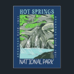 Hot Springs National Park Arkansas Distressed Postcard<br><div class="desc">Hot Springs vector artwork design. The park is in central Garland County,  Arkansas,  adjacent to the city of Hot Springs,  the county seat.</div>