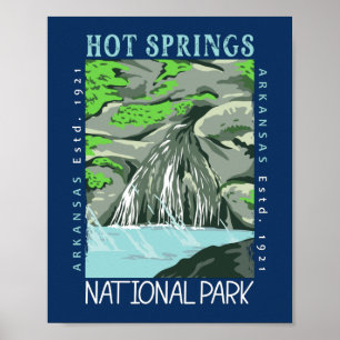 Hot Springs National Park Arkansas Distressed Poster