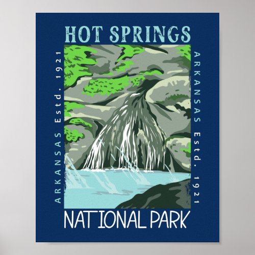 Hot Springs National Park Arkansas Distressed  Poster