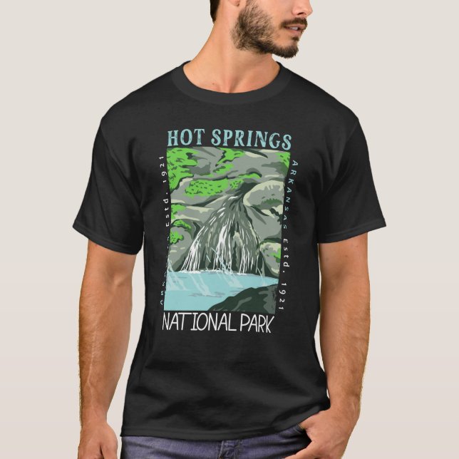 Hot Springs National Park Arkansas Distressed  T-Shirt (Front)