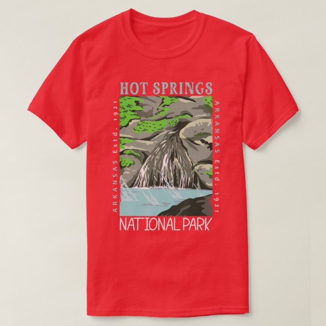 Hot Springs National Park Arkansas Distressed Vint T-Shirt (Design Front)