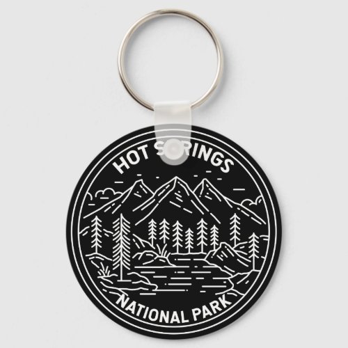 Hot Springs National Park Arkansas Monoline Keychain