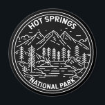 Hot Springs National Park Arkansas Monoline Magnet<br><div class="desc">Hot Springs monoline design. Hot Springs National Park is in central Garland County,  Arkansas,  adjacent to the city of Hot Springs,  the county seat.</div>