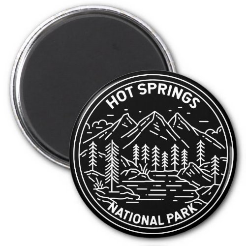 Hot Springs National Park Arkansas Monoline Magnet