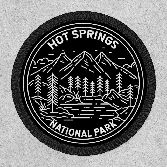 Hot Springs National Park Arkansas Monoline Patch (Front)