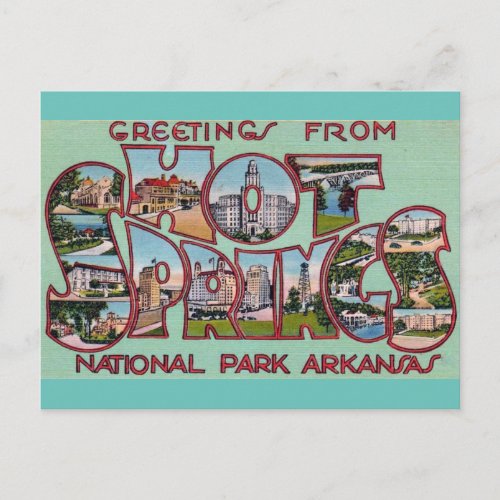 Hot Springs National Park Arkansas Postcard