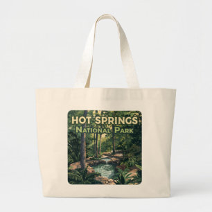 Hot Springs National Park Arkansas Retro Large Tote Bag