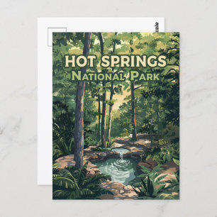 Hot Springs National Park Arkansas Retro Postcard