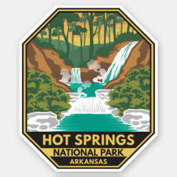 Hot Springs National Park Arkansas Retro Sticker
