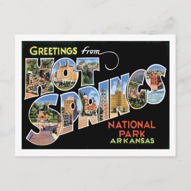 Hot Springs National Park Arkansas Travel US City Postcard (Front)