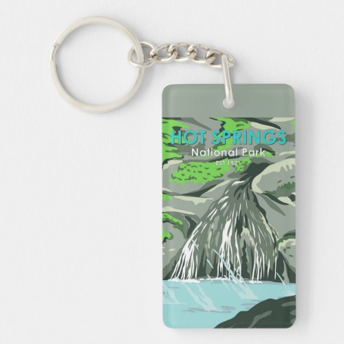 Hot Springs National Park Arkansas Vintage Keychain