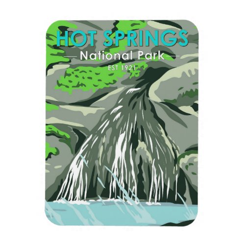 Hot Springs National Park Arkansas Vintage Magnet