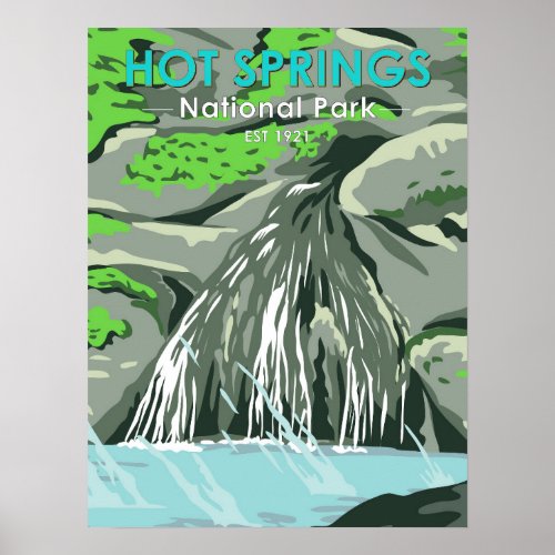 Hot Springs National Park Arkansas Vintage Poster