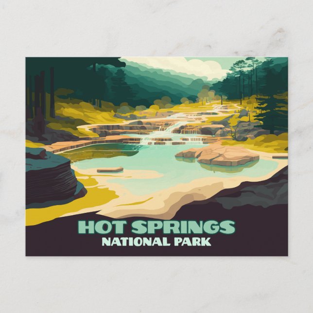 Hot Springs National Park Arkansas Vintage Retro Postcard (Front)
