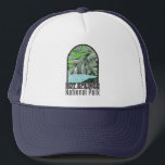 Hot Springs National Park Arkansas Vintage Trucker Hat<br><div class="desc">Hot Springs vector art work in a window style design. Hot Springs National Park is in central Garland County,  Arkansas,  adjacent to the city of Hot Springs,  the county seat.</div>