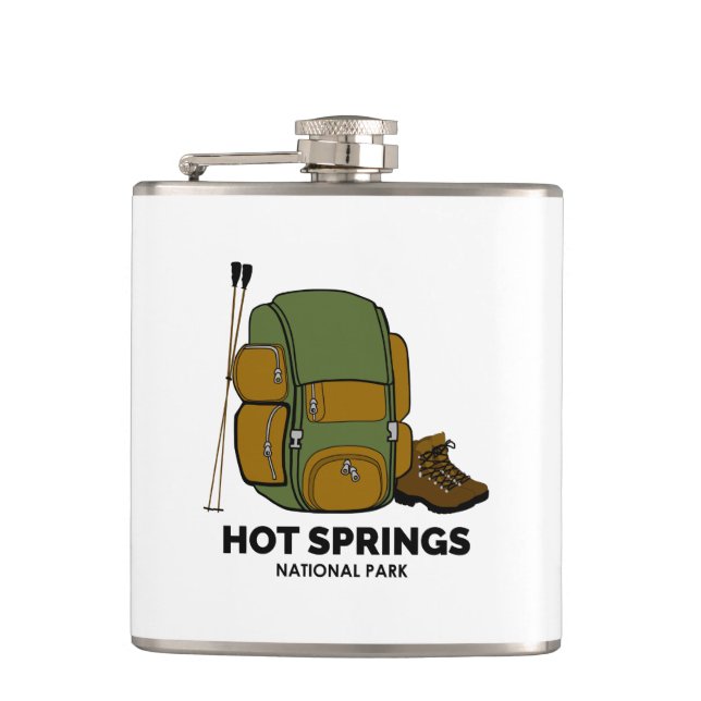 Hot Springs National Park Backpack Flask (Front)