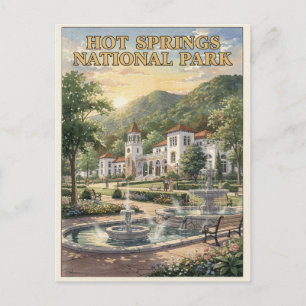 Hot Springs National Park Bathhouse Row Postcard
