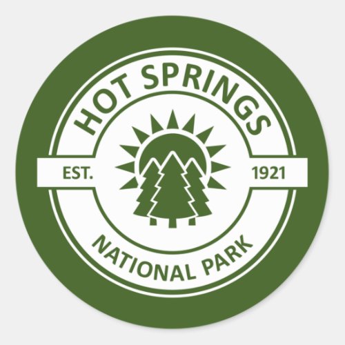 Hot Springs National Park Classic Round Sticker