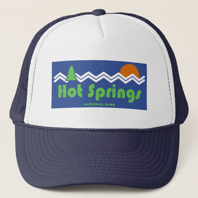 Hot Springs National Park Retro Trucker Hat (Front)