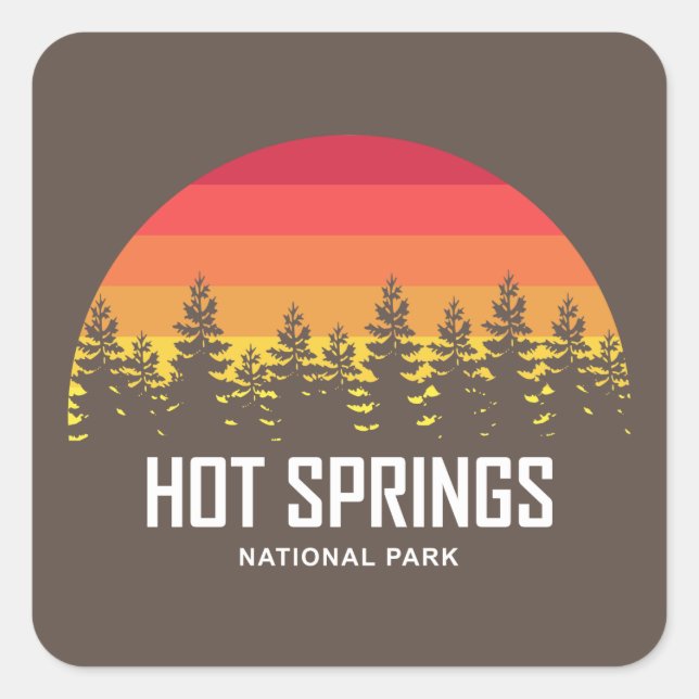 Hot Springs National Park Square Sticker (Front)