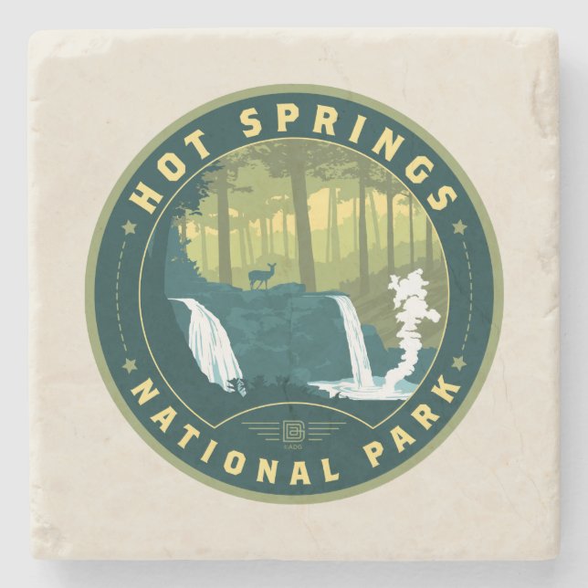 Hot Springs National Park Stone Coaster (Front)