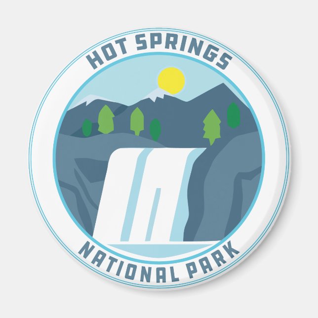 Hot Springs National Park waterfall Arkansas Magnet (Front)