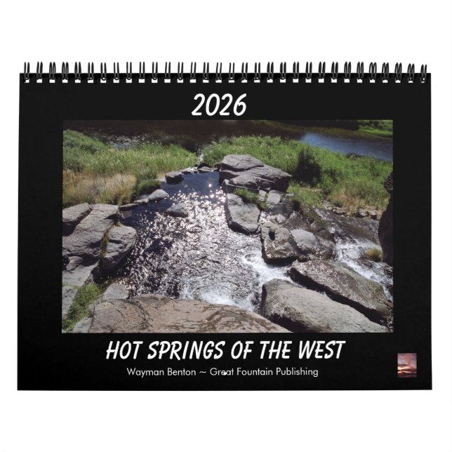 Hot Springs Of The West Calendar 2026 Calendar (Cover)