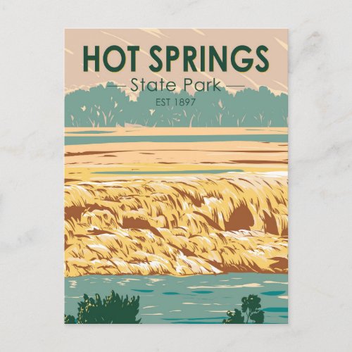 Hot Springs State Park Wyoming Vintage Postcard